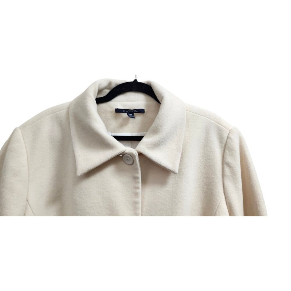 Chadwicks Women’s Wool Blend Coat – Size 18W – Ivory Cream - Picture 3 of 13